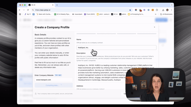 Creating a Company Profile